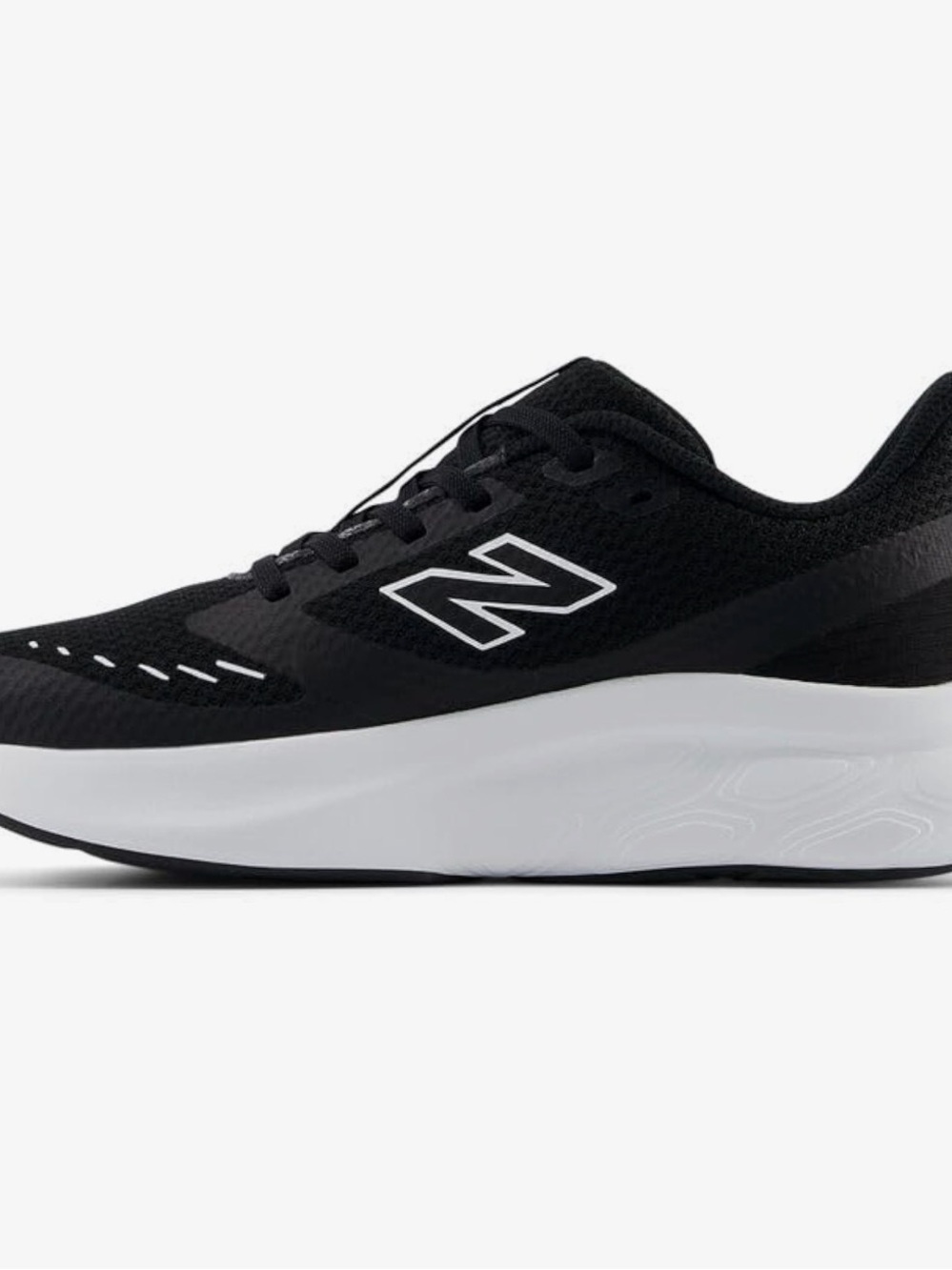 New Balance big kids Black and White Athletic Running Shoe